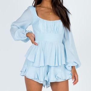 Princess Polly blue romper in US 0